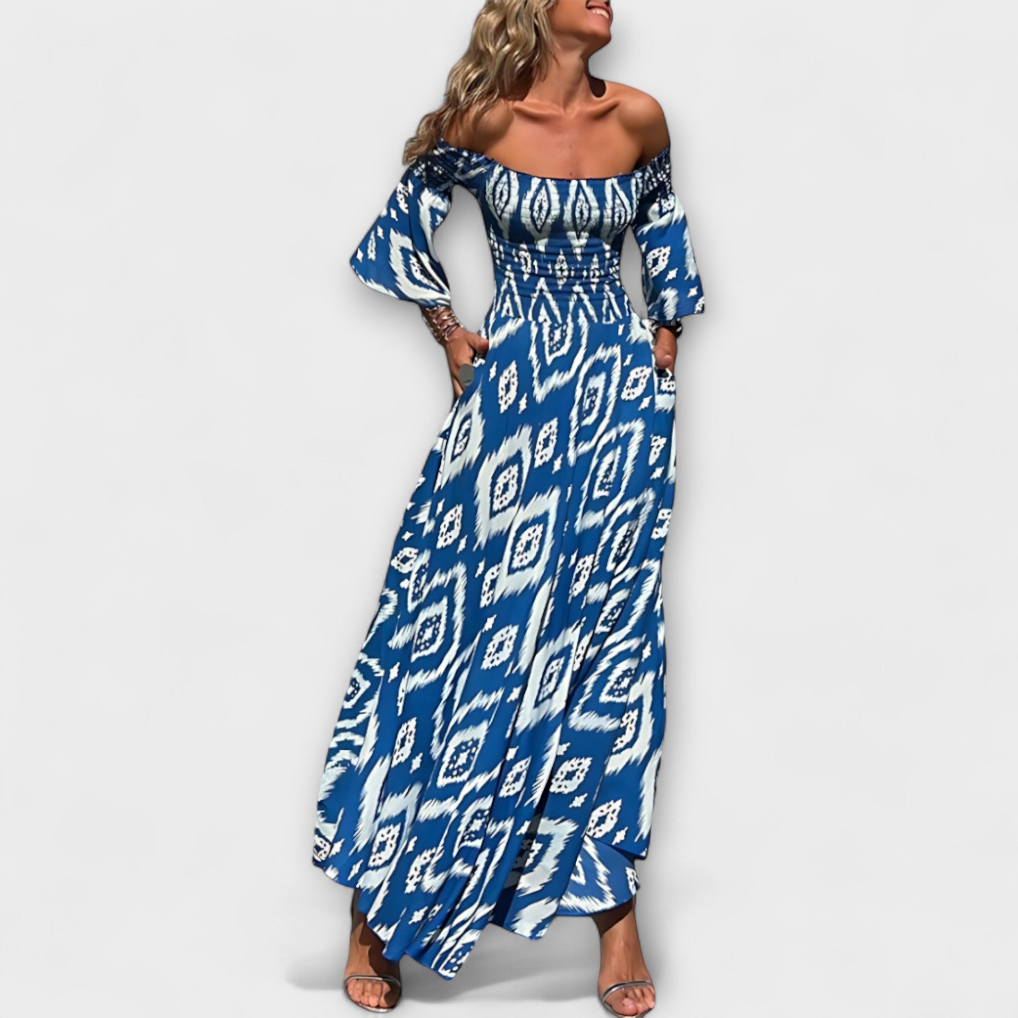 Bellira – Off-Shoulder Kleid mit floraler Leichtigkeit