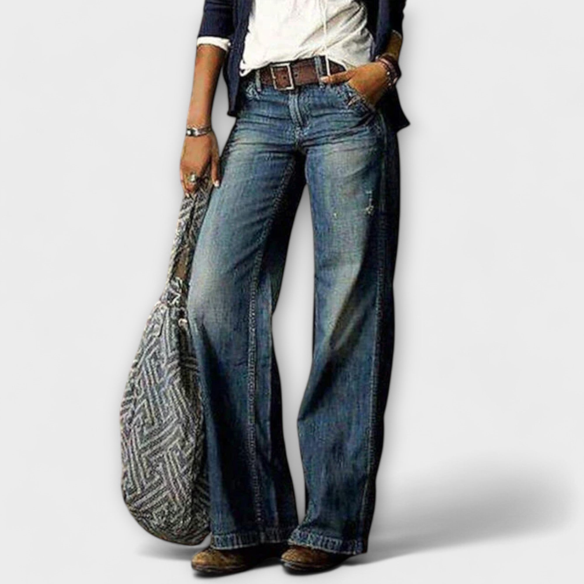 Neless – Weite Jeans mit High-Waist