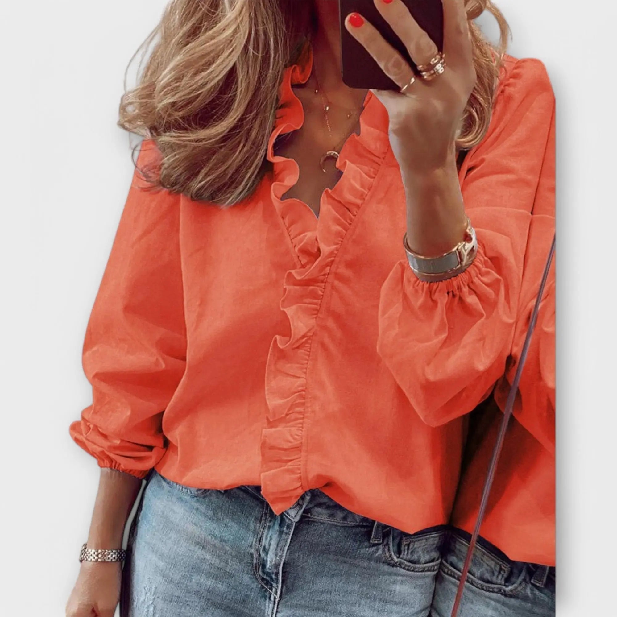 Sarah – Elegante Bluse mit besonderem Charakter