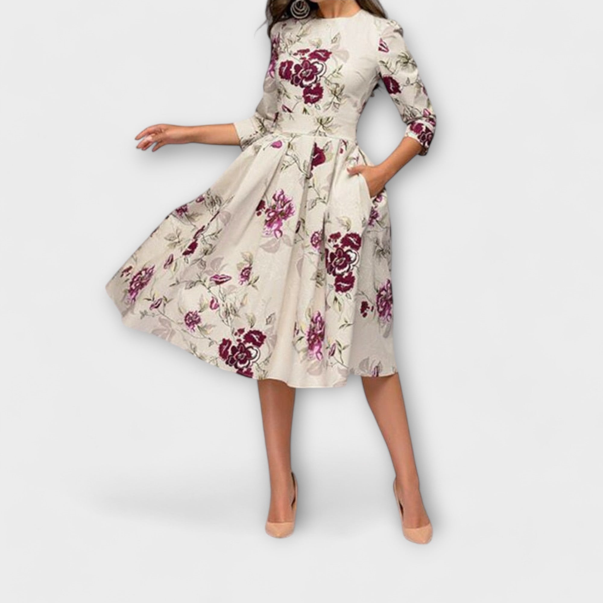 Marivet – Blütenkleid mit eleganter Taille