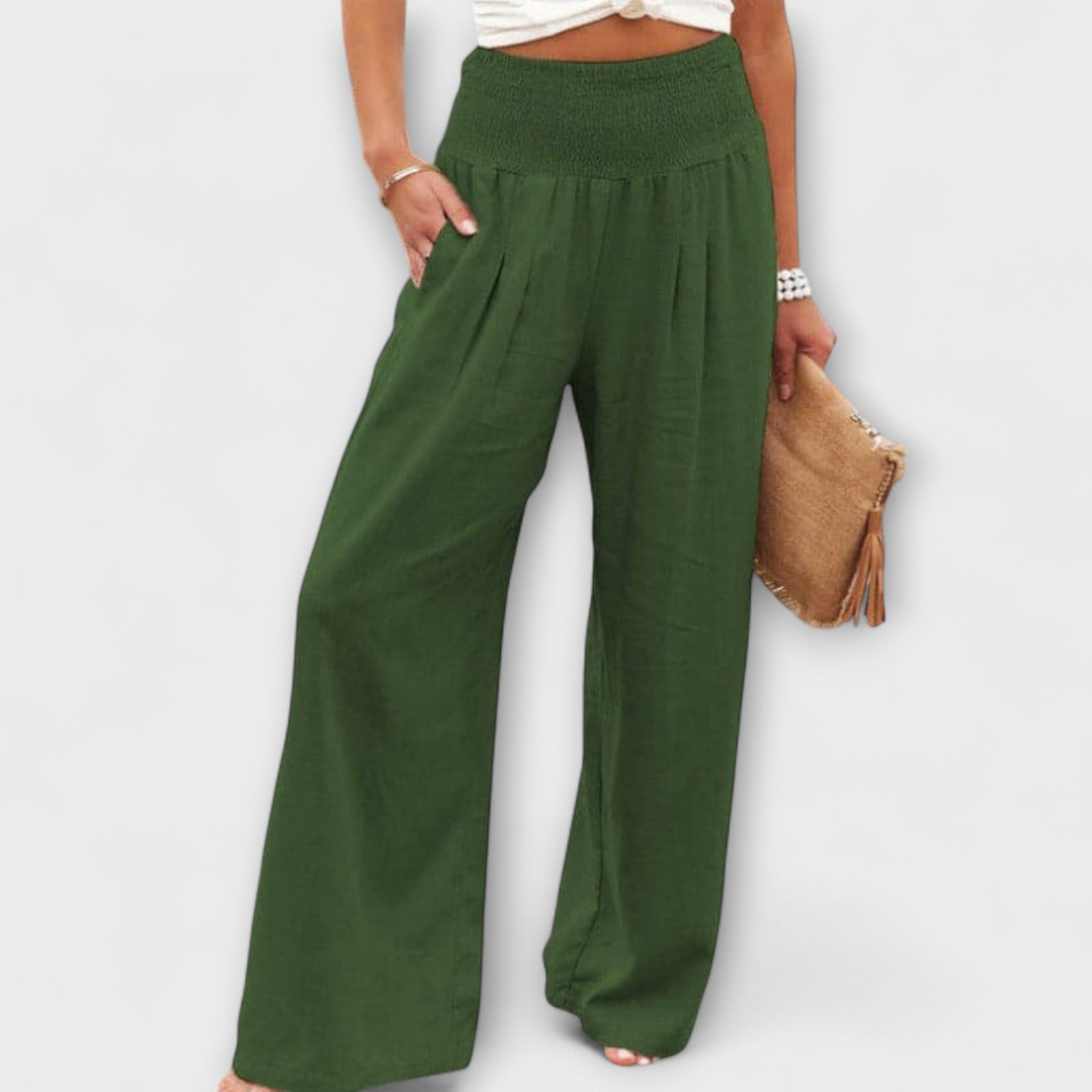 Diarya – Leinenhose mit weitem Bein
