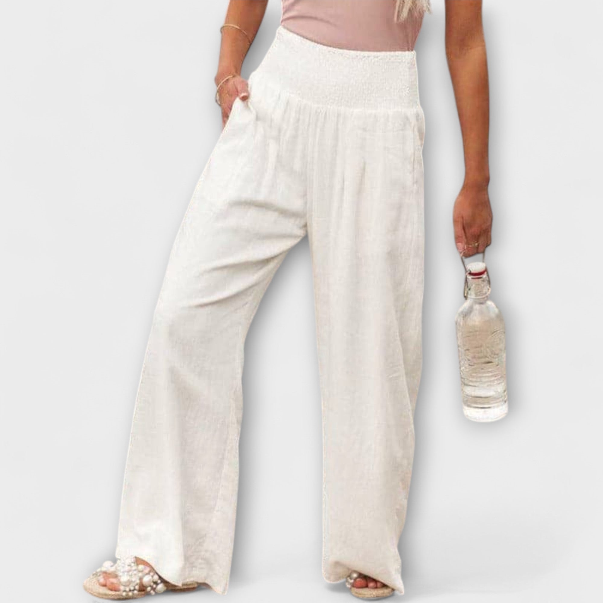 Diarya – Leinenhose mit weitem Bein