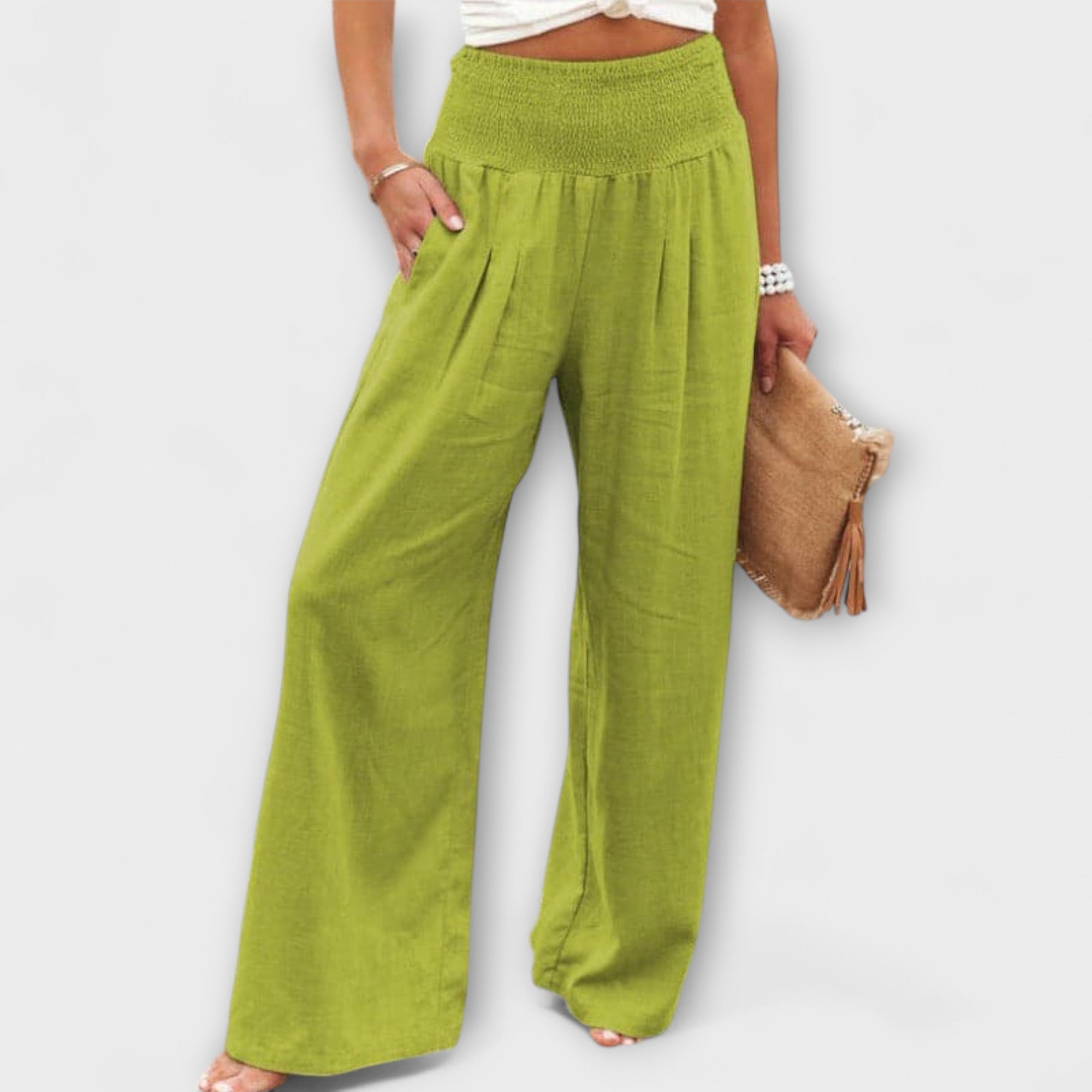 Diarya – Leinenhose mit weitem Bein