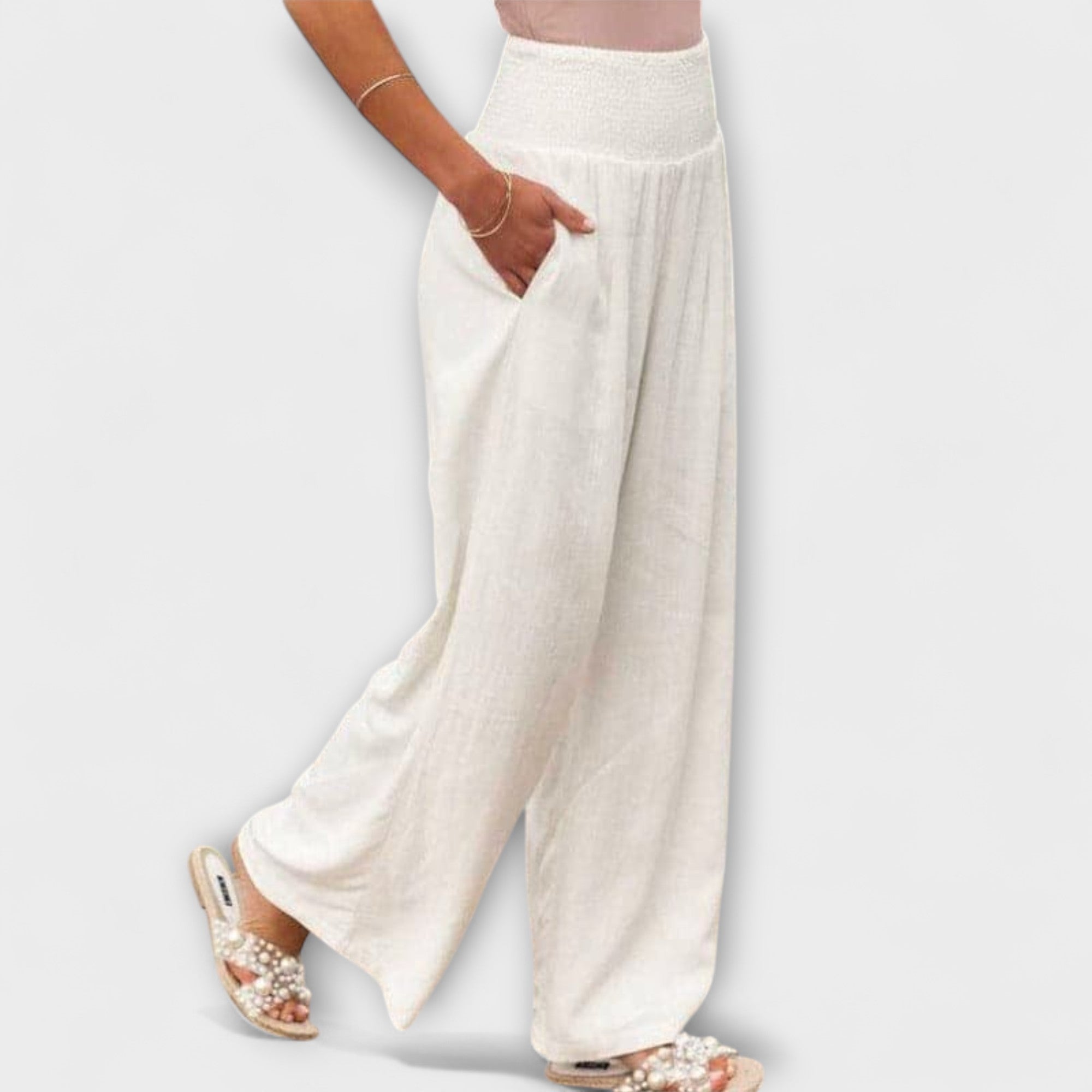Diarya – Leinenhose mit weitem Bein