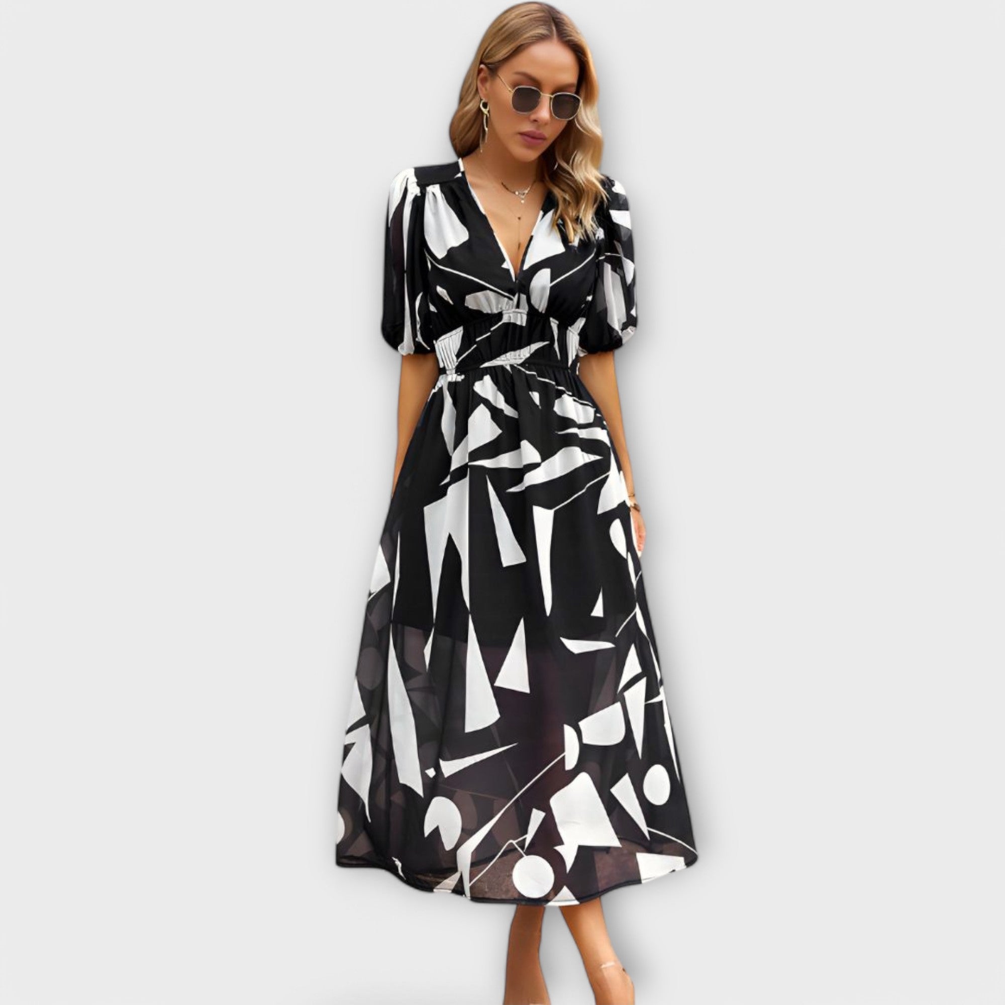 Taina – Maxikleid mit Puffärmeln