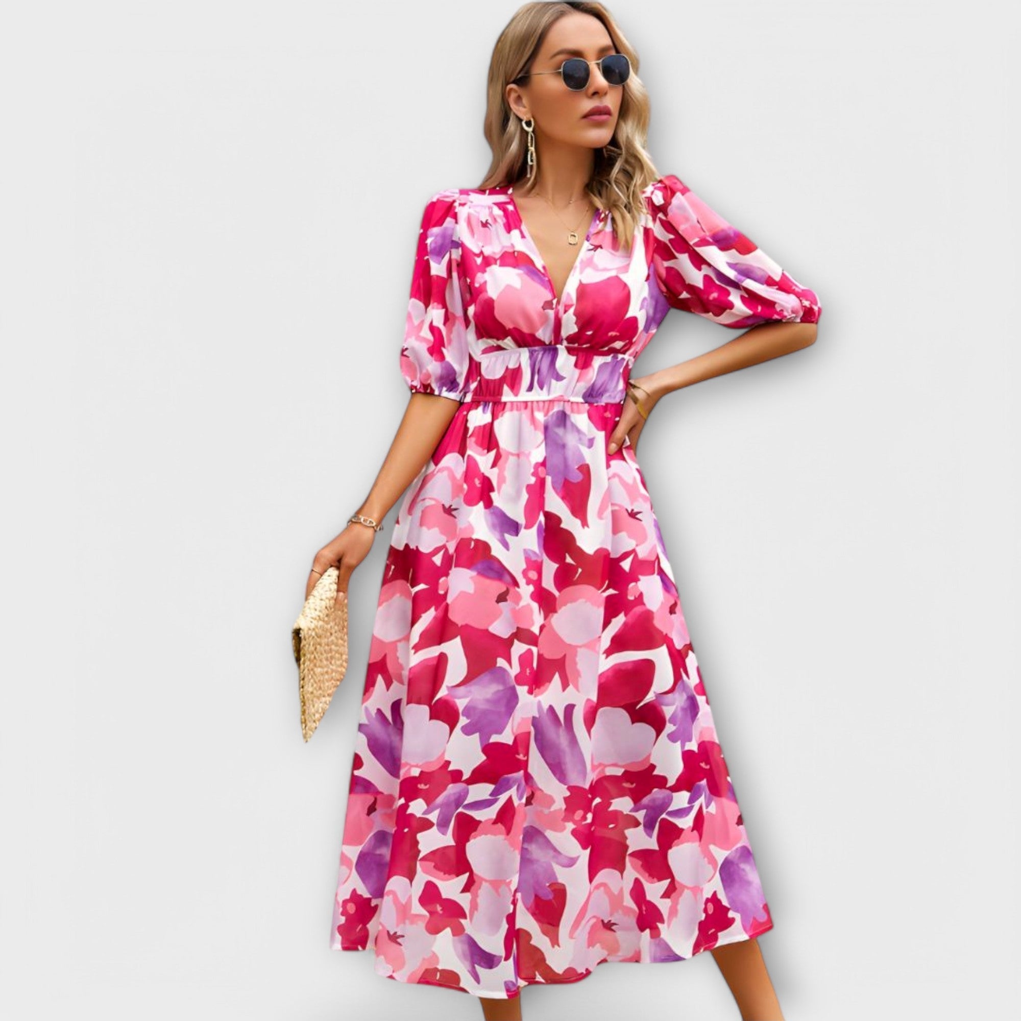 Taina – Maxikleid mit Puffärmeln
