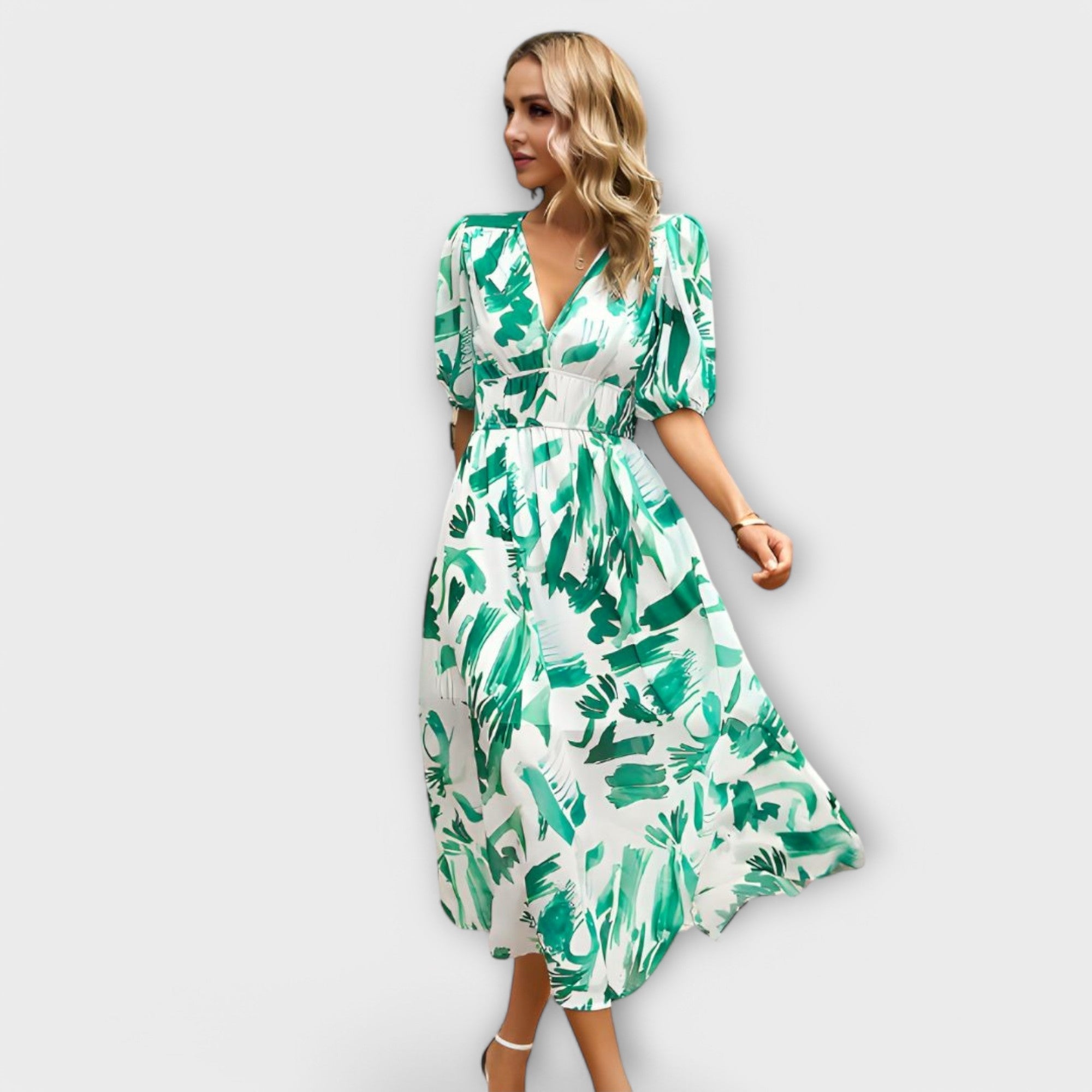 Taina – Maxikleid mit Puffärmeln