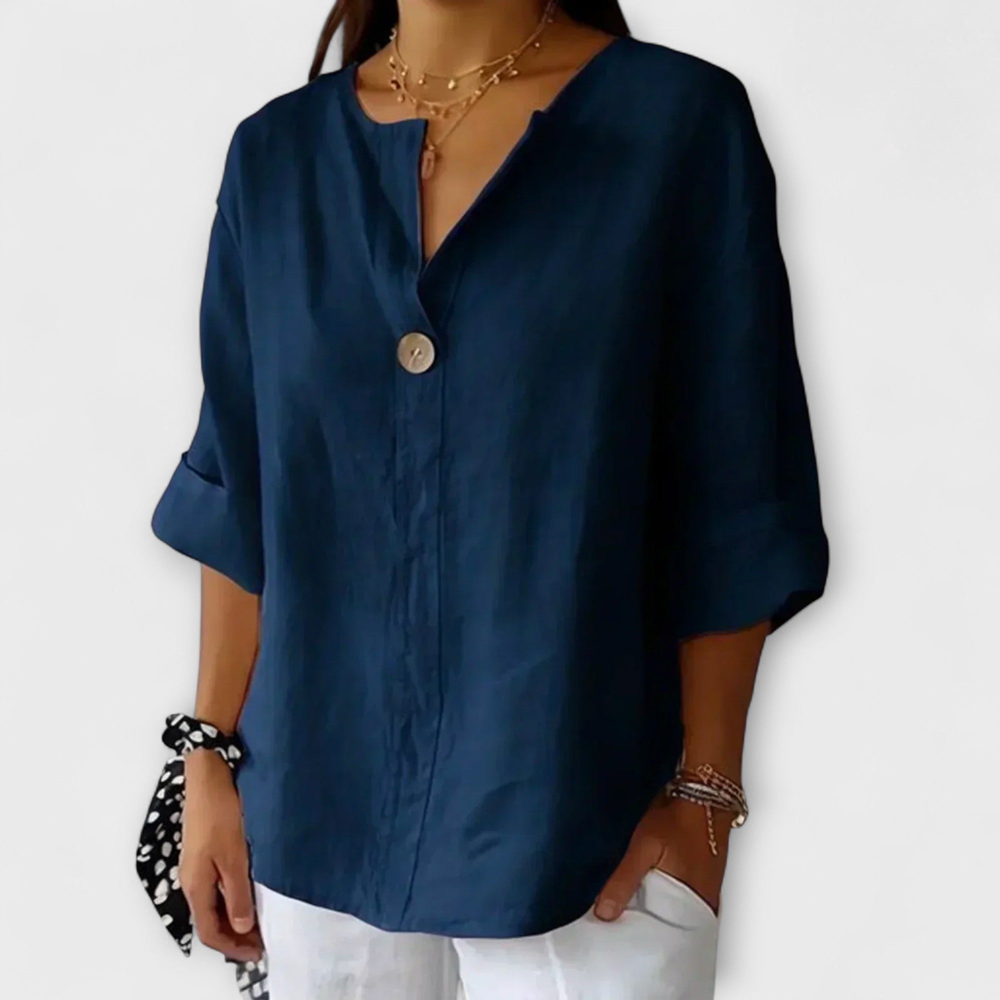 Seretha – Stilvolle Bluse mit V-Ausschnitt