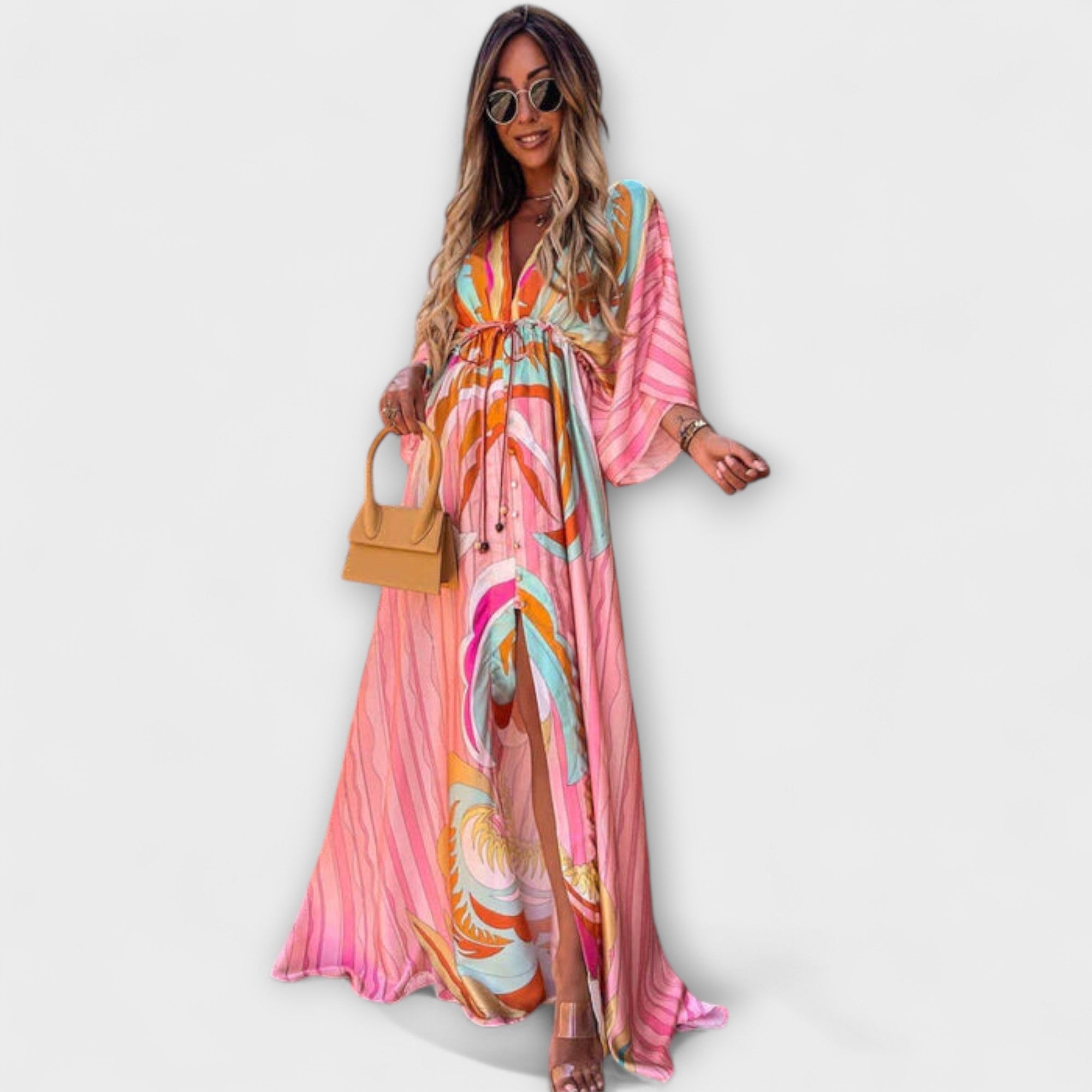Zarali – Maxikleid mit farbenfrohem Boho-Flair
