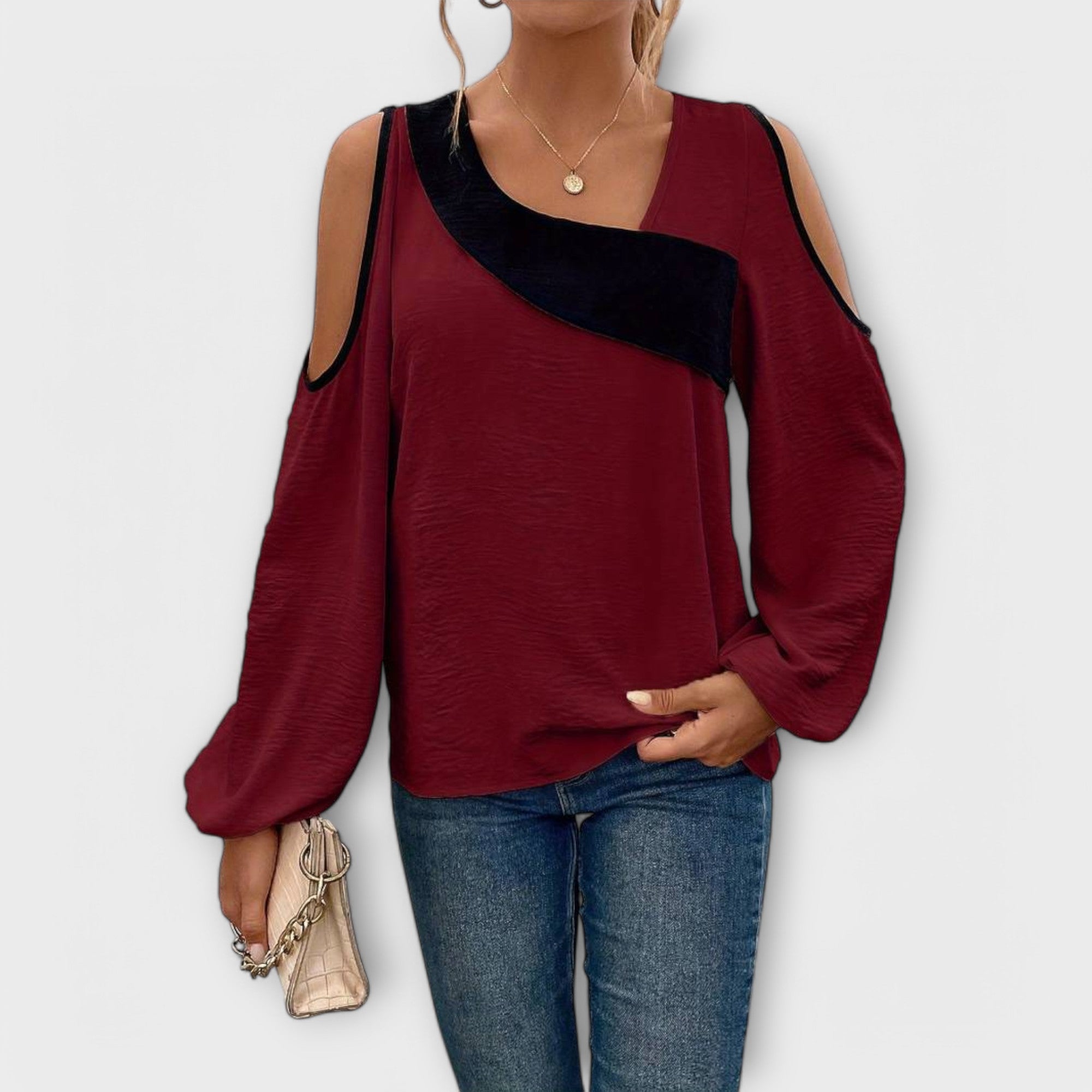 Nayela – Bluse mit quadratischem Ausschnitt