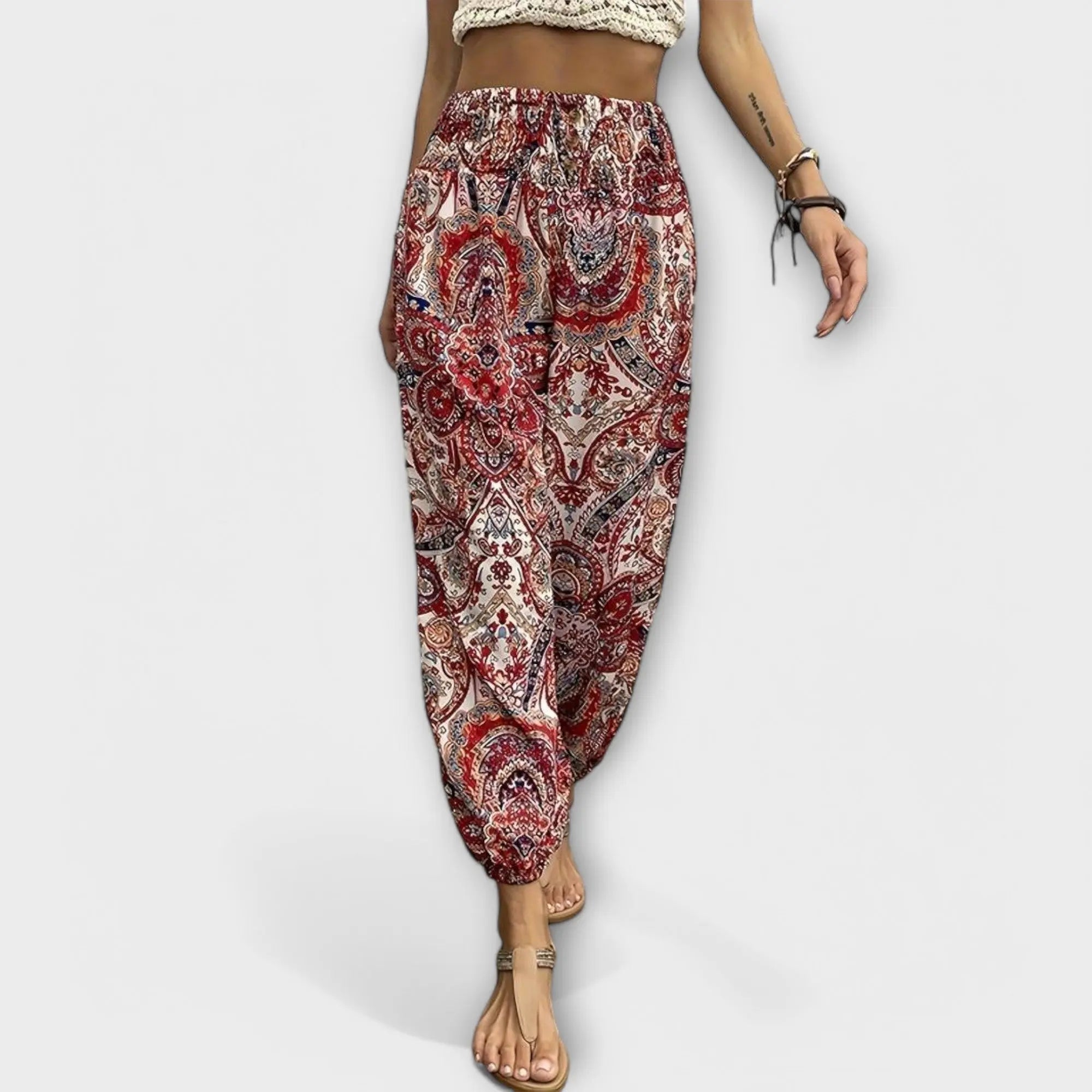 Scarletta – Weite Hose mit Ethno-Muster