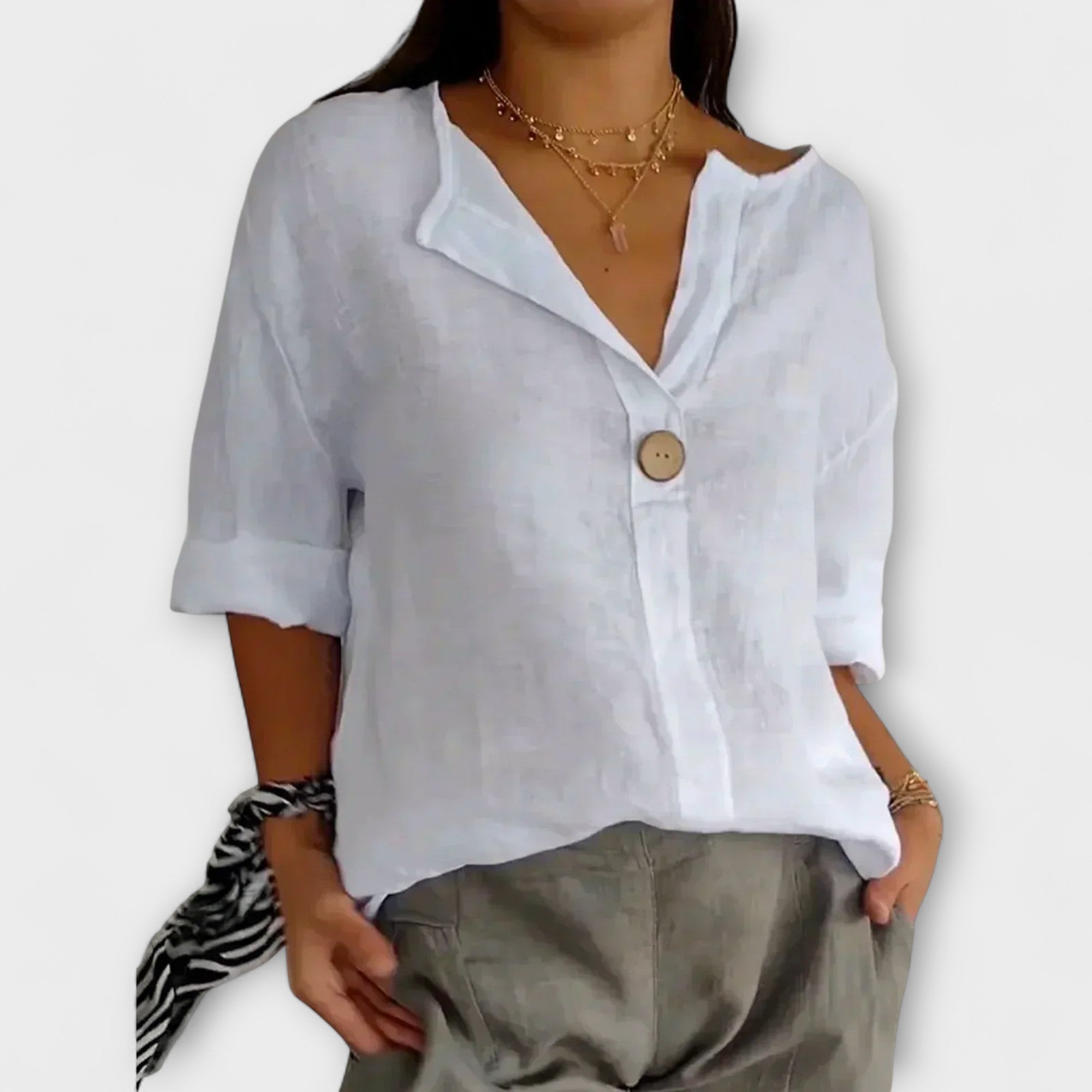 Seretha – Stilvolle Bluse mit V-Ausschnitt
