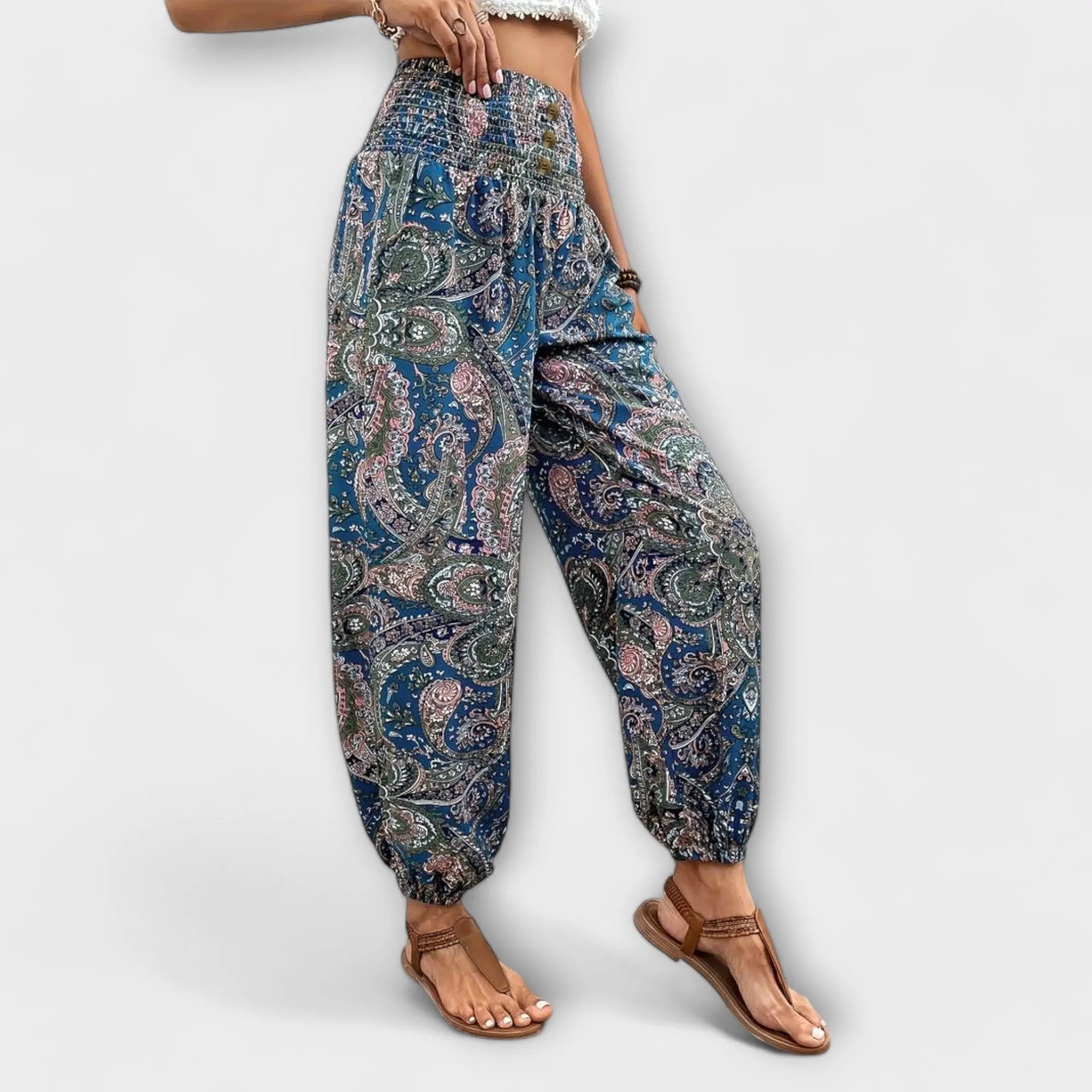 Scarletta – Weite Hose mit Ethno-Muster