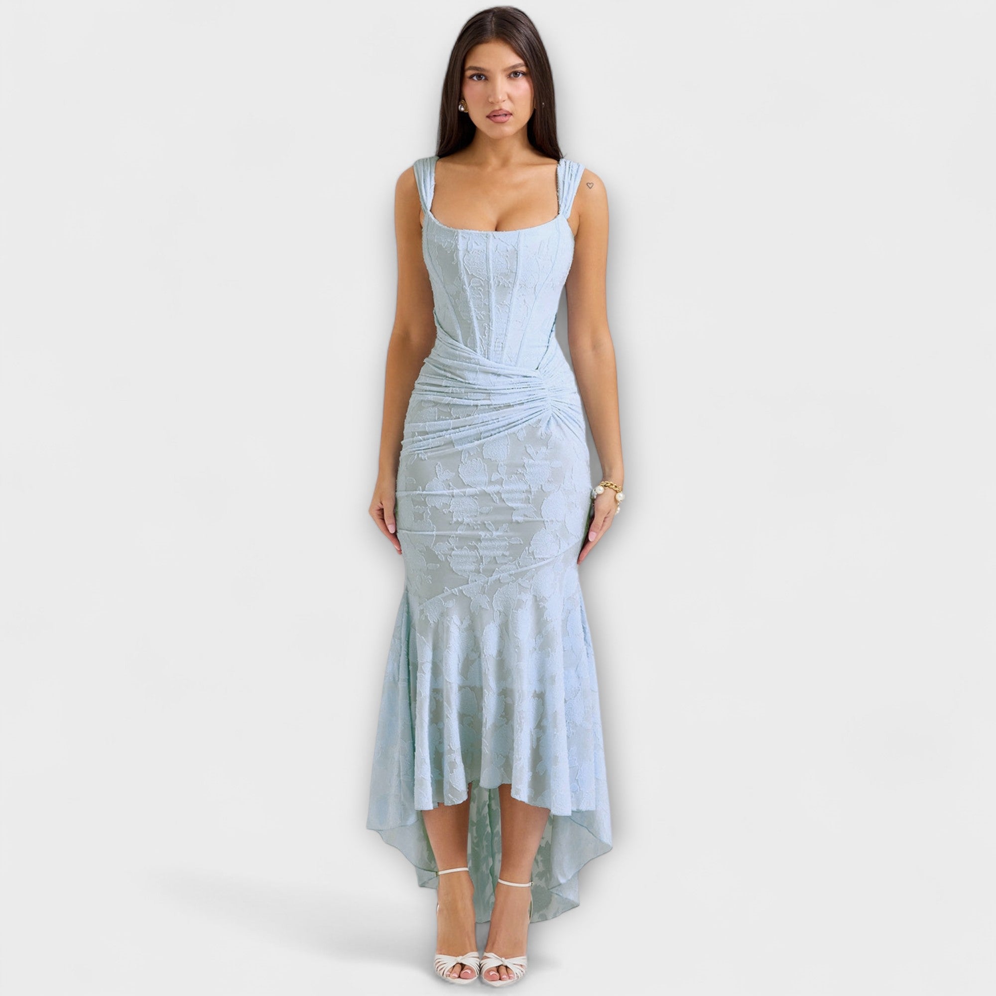 Eloura – Korsettkleid in zartem Rosaton