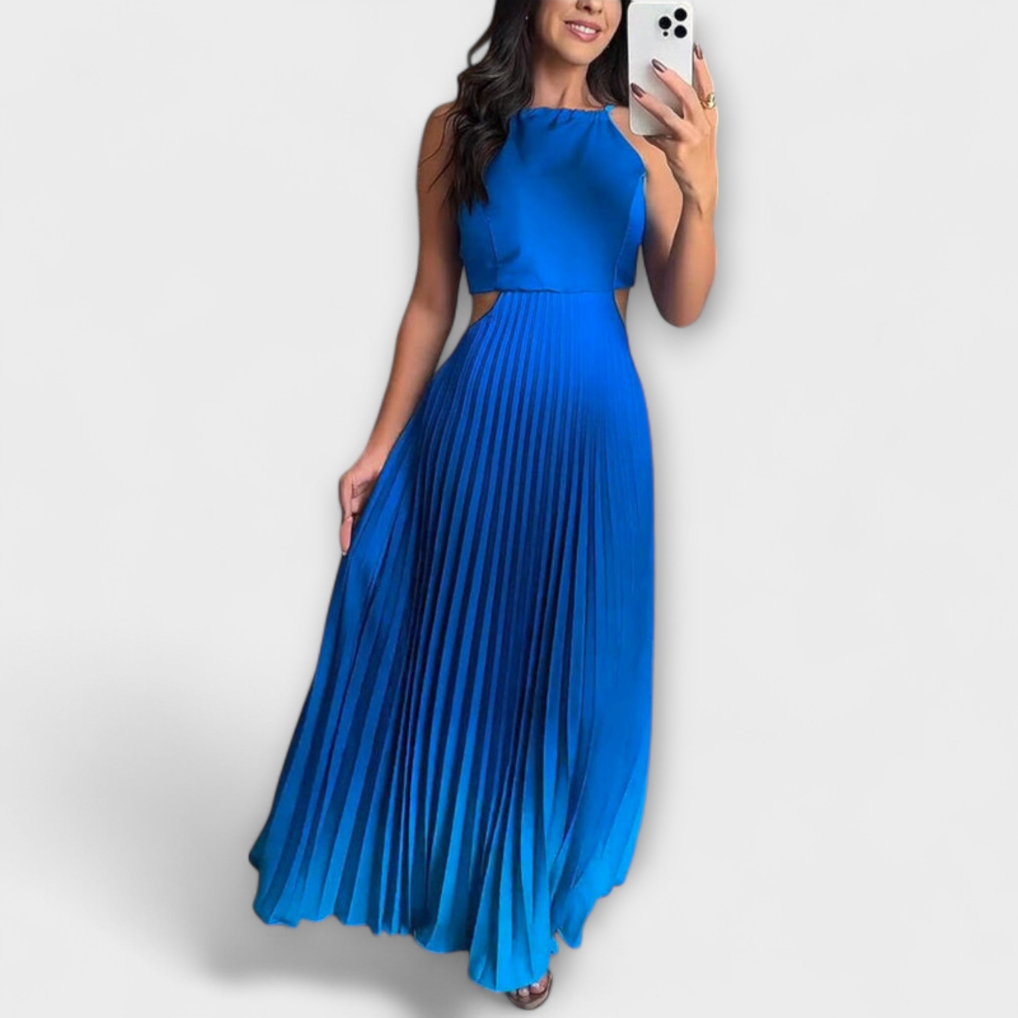 Havira – Rückfreies Maxikleid mit Farbverlauf und Falten