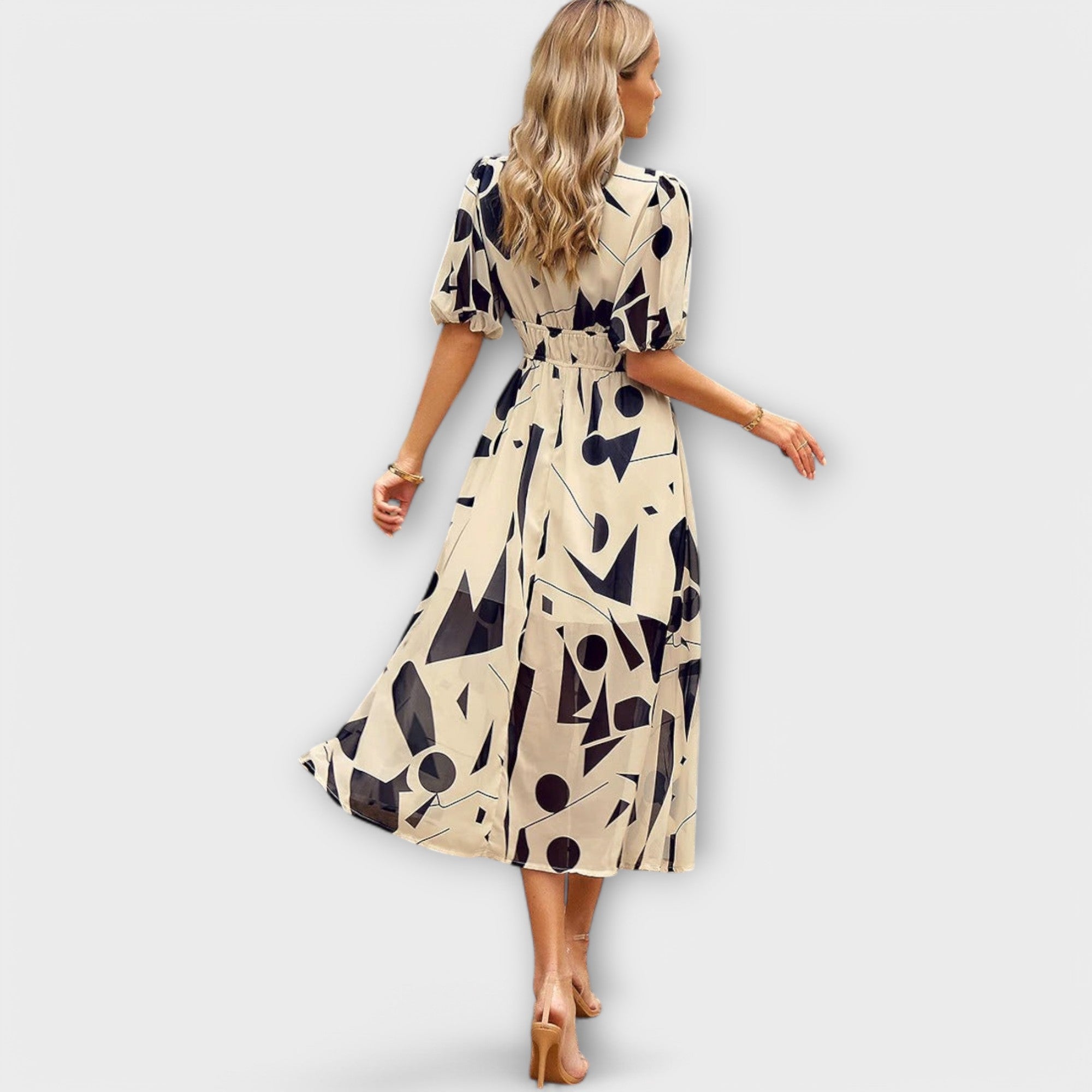 Florina – Luftiges Midikleid mit farbenfrohem Print