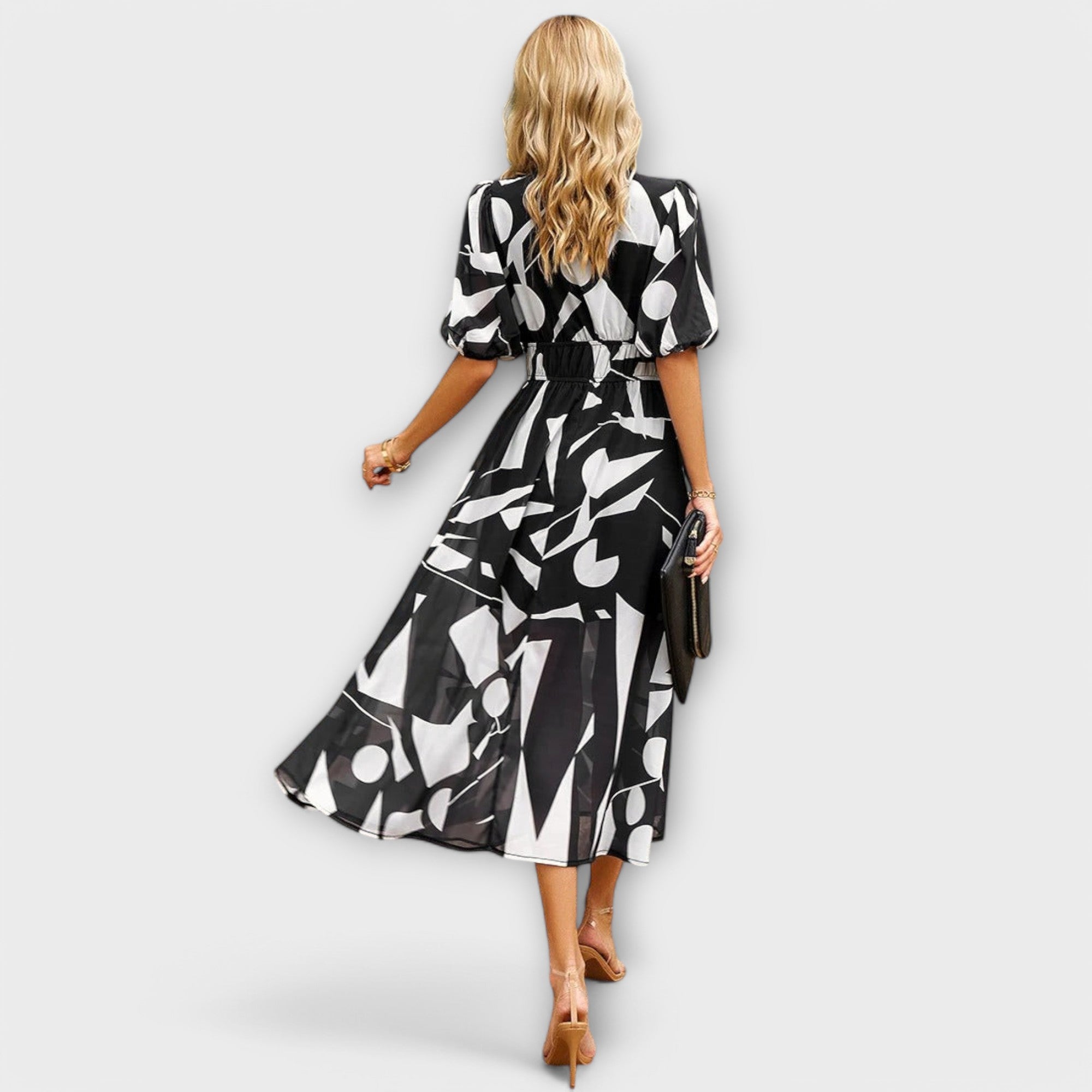 Florina – Luftiges Midikleid mit farbenfrohem Print