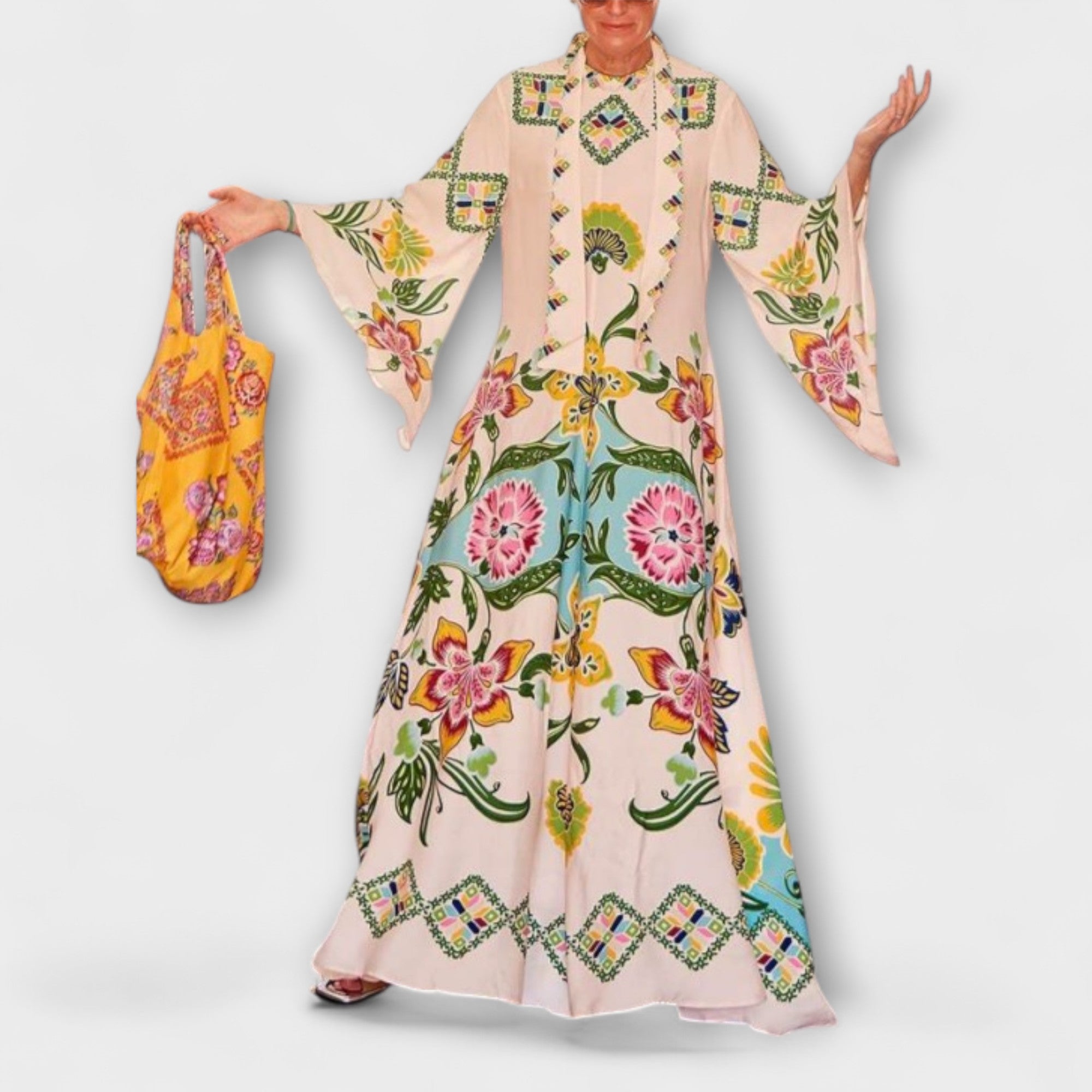 Alviana – Weites Maxikleid mit Blumenprint