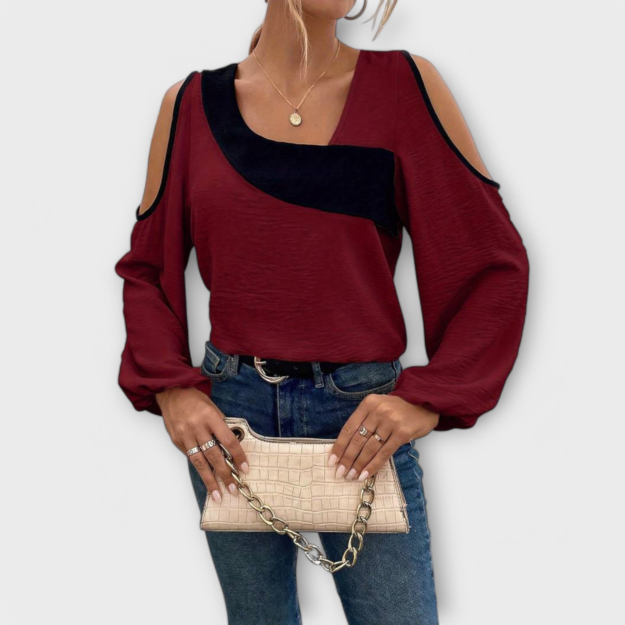 Nayela – Bluse mit quadratischem Ausschnitt