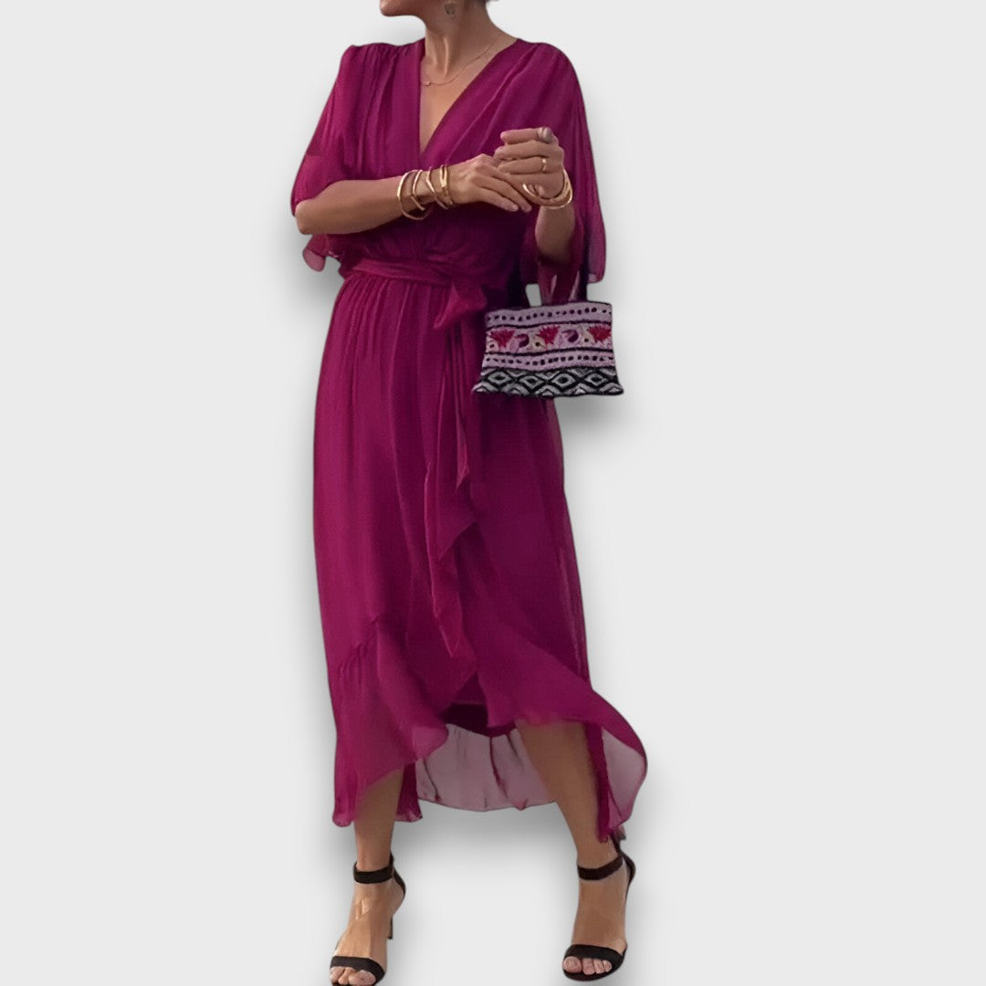 Monica – Luftiges Kleid mit V-Ausschnitt