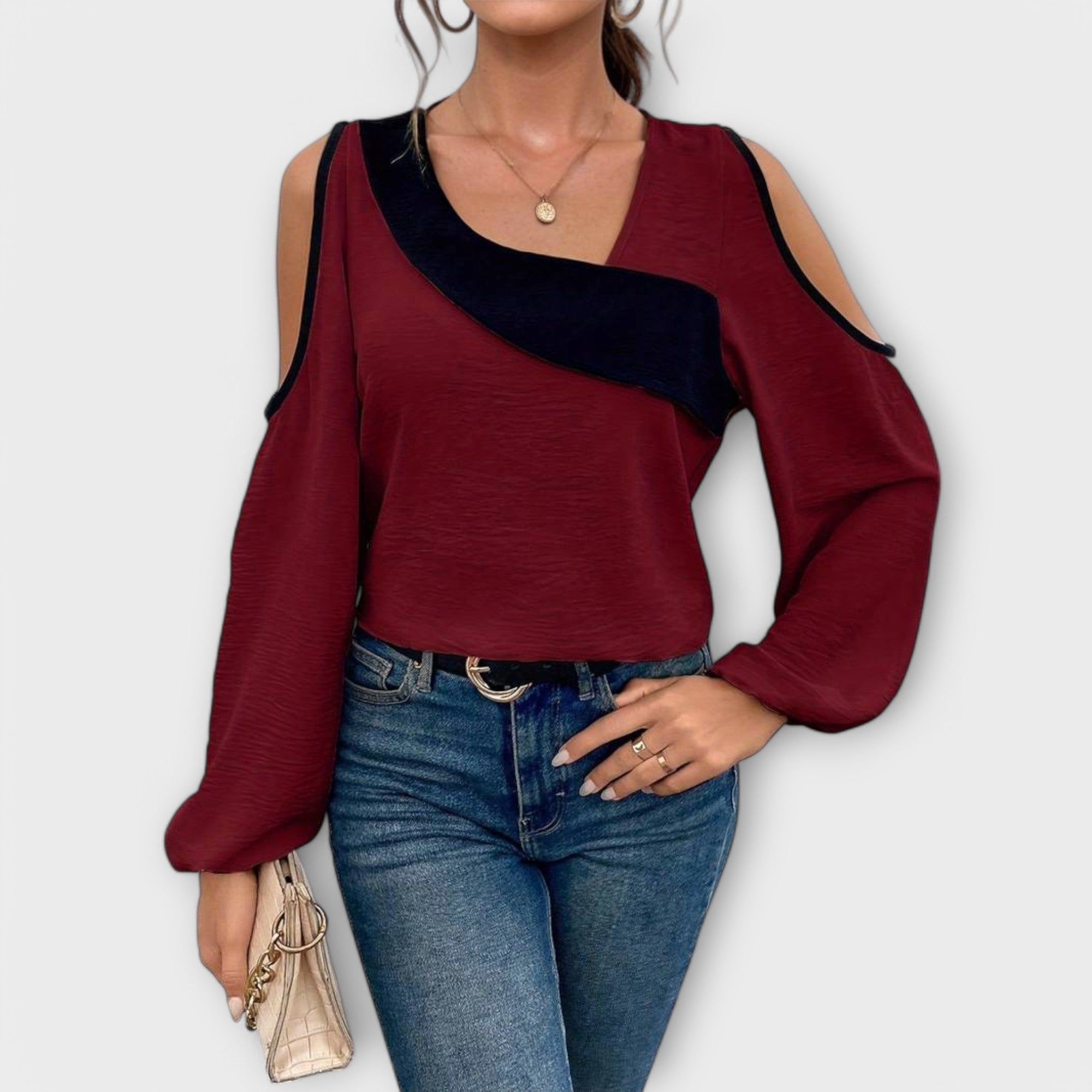 Nayela – Bluse mit quadratischem Ausschnitt