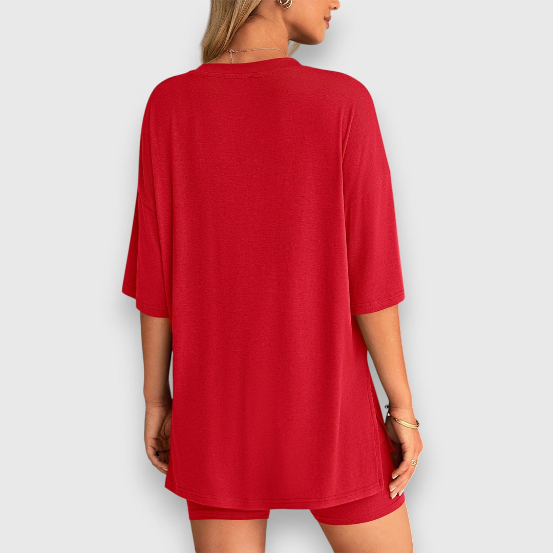 Malia – Lounge-Set aus Oversize-Shirt und Shorts