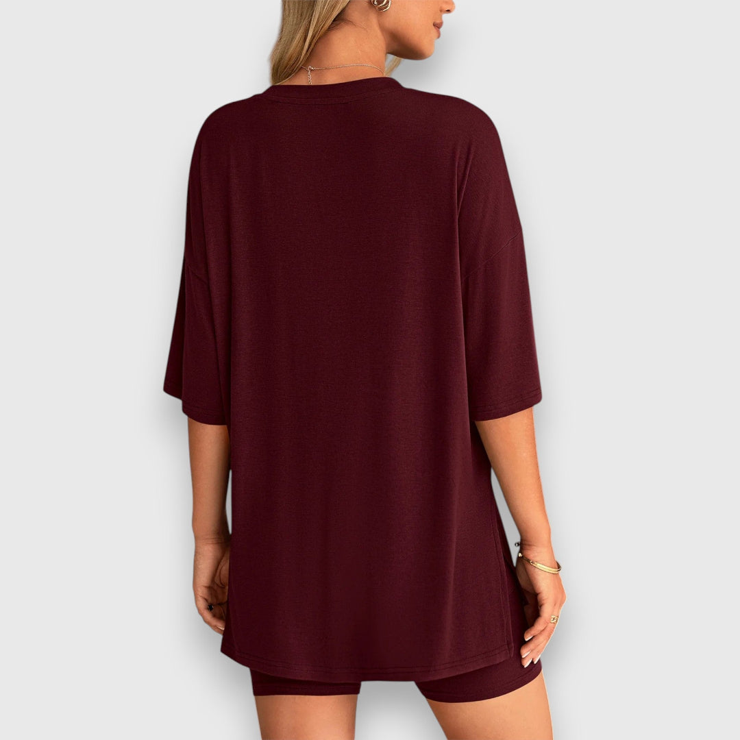 Malia – Lounge-Set aus Oversize-Shirt und Shorts