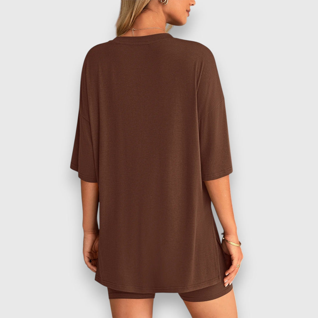 Malia – Lounge-Set aus Oversize-Shirt und Shorts