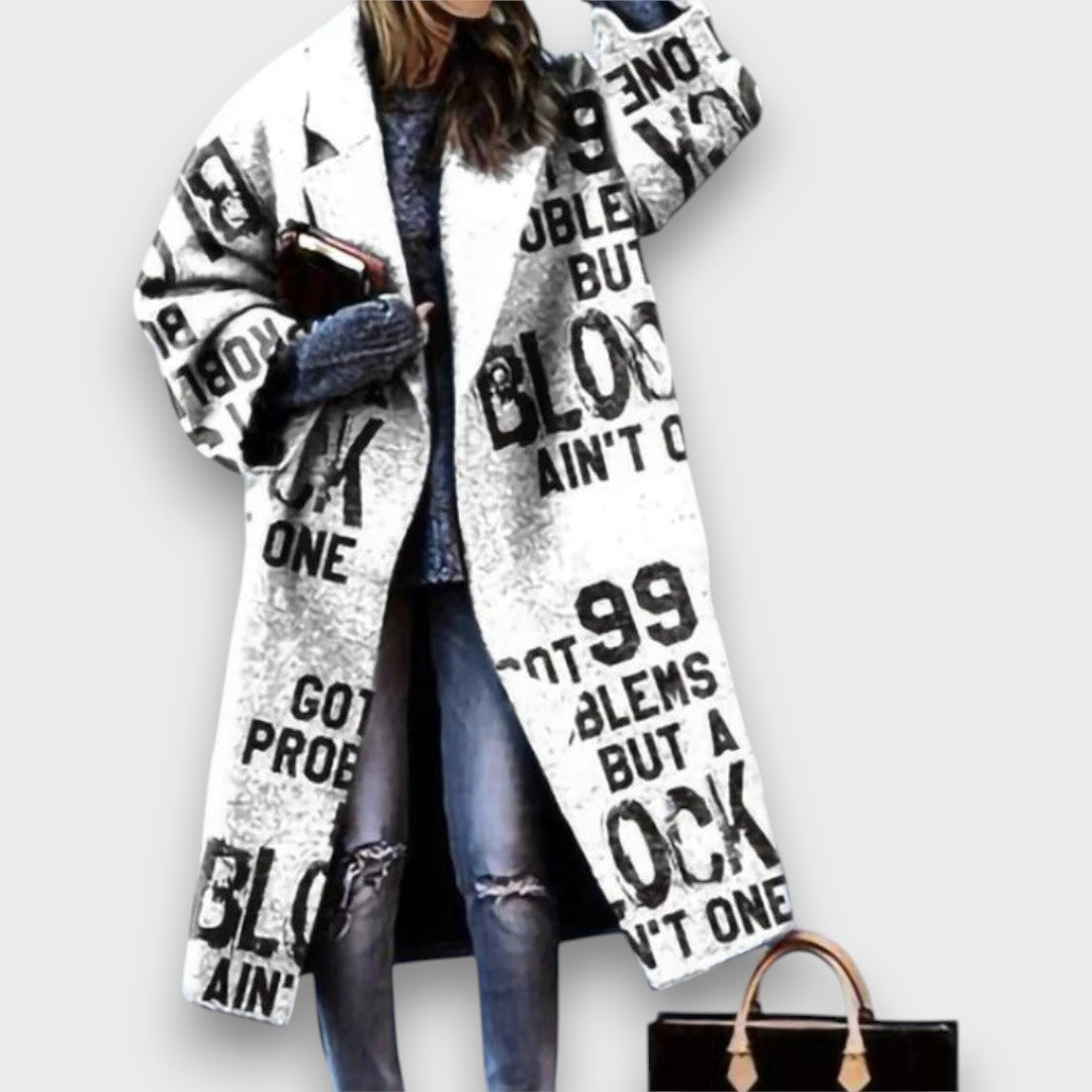 Fioren – Langer Mantel im Oversize-Stil