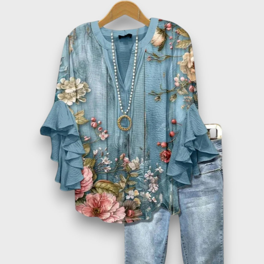 Lunelle – Tagesbluse mit Blumenprint