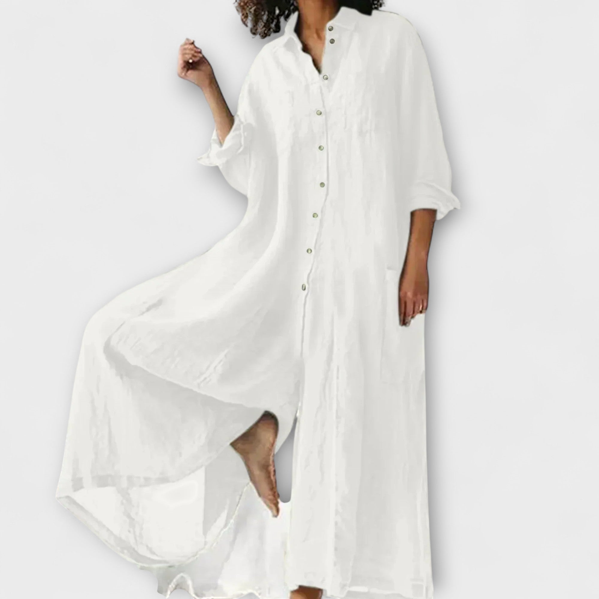 Liv – Lockerer Hemd-Jumpsuit mit Oversize-Flair