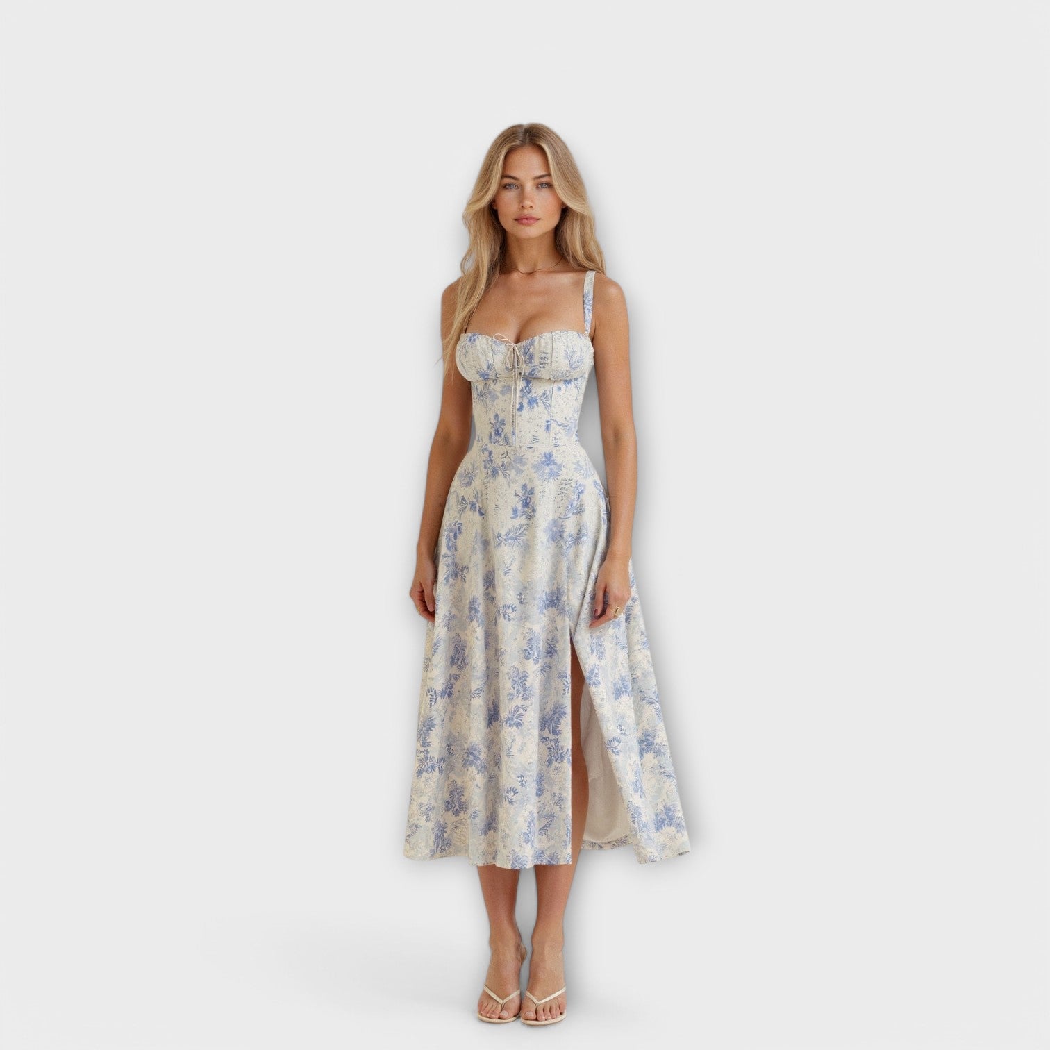 Marvelle – Midikleid mit floraler Silhouette