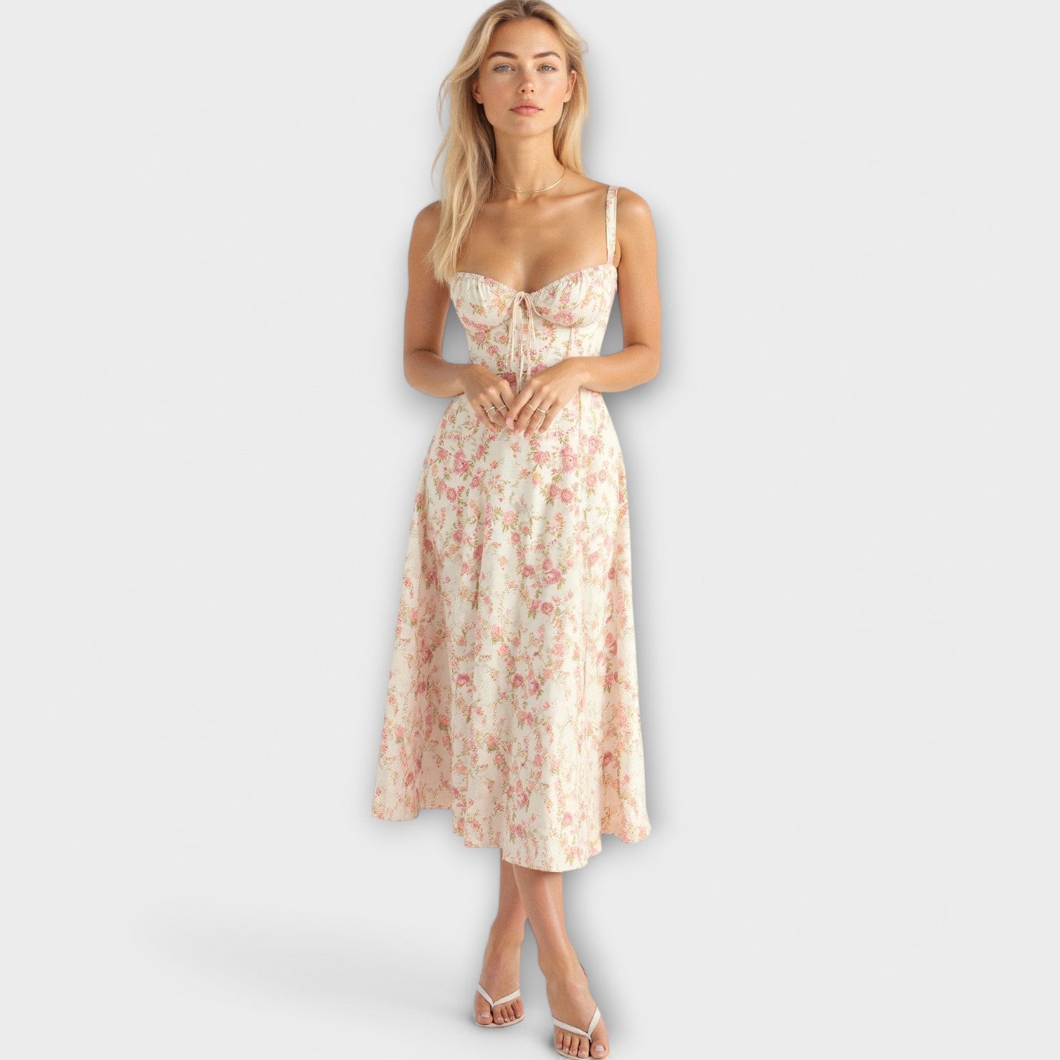 Marvelle – Midikleid mit floraler Silhouette