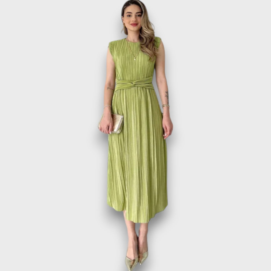 Nirelle – Plissiertes Midikleid mit Taillendetail