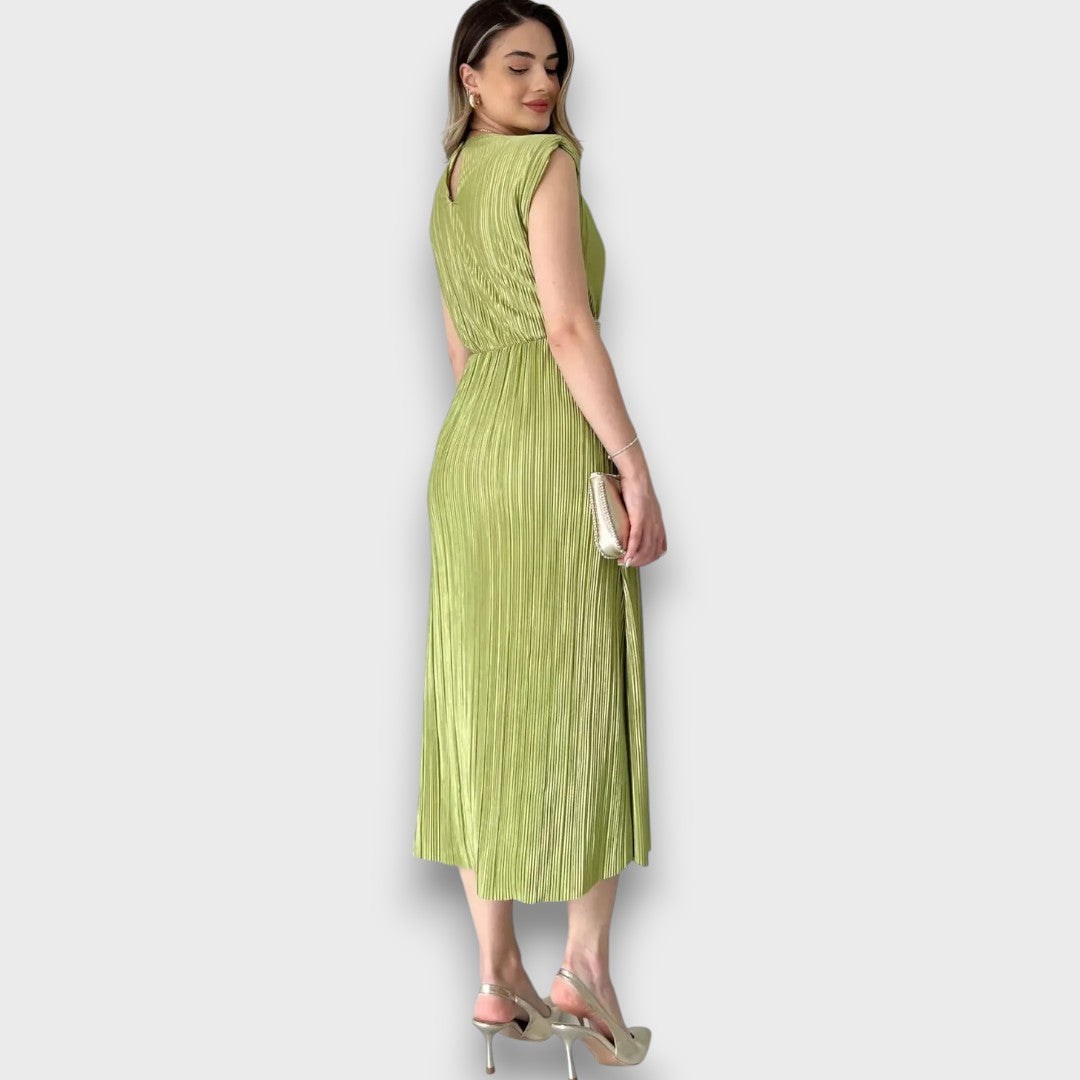Nirelle – Plissiertes Midikleid mit Taillendetail