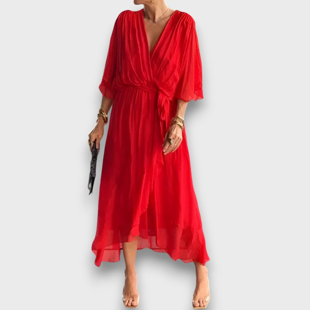 Monica – Luftiges Kleid mit V-Ausschnitt