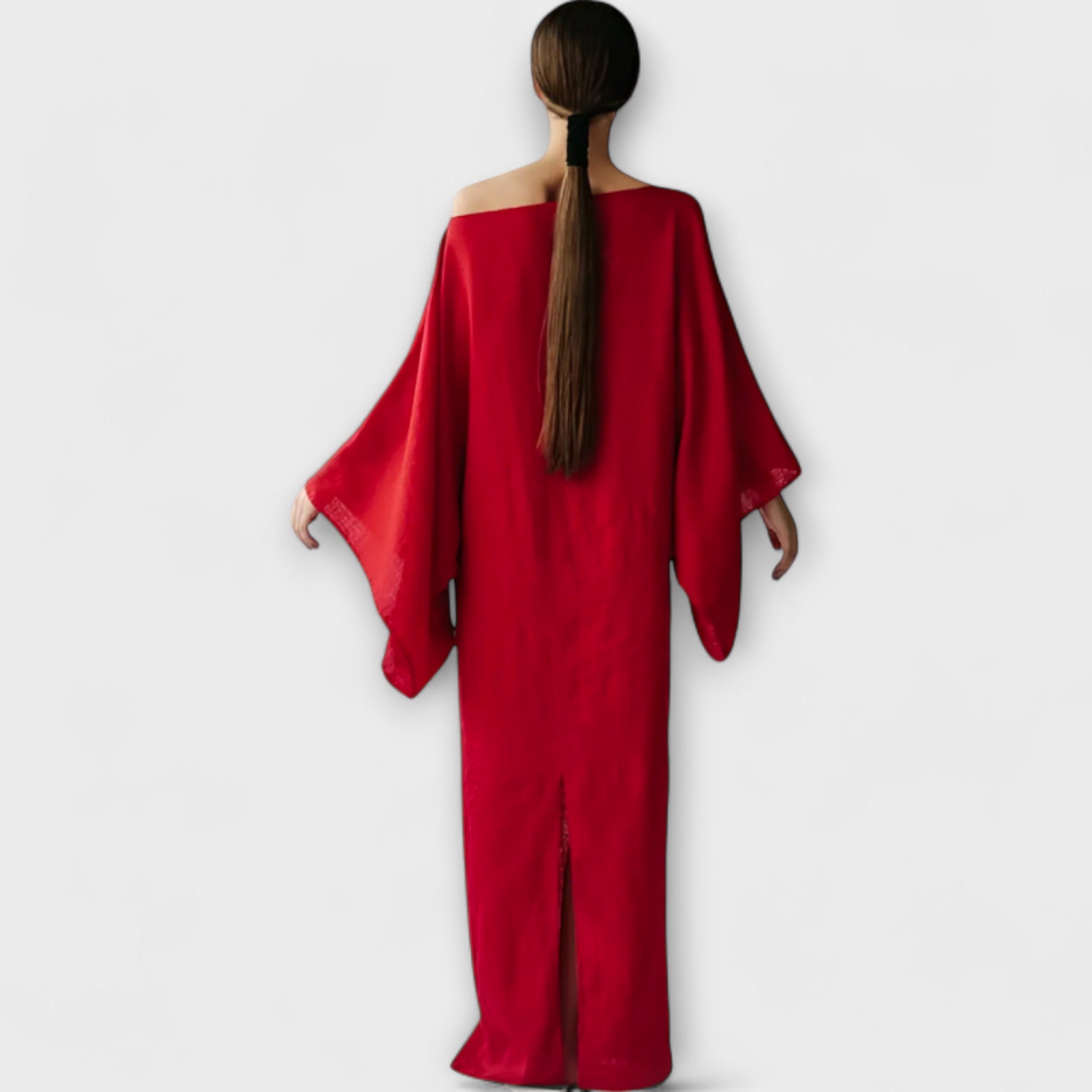Talina – Kimono-inspiriertes Kleid mit Bindetail