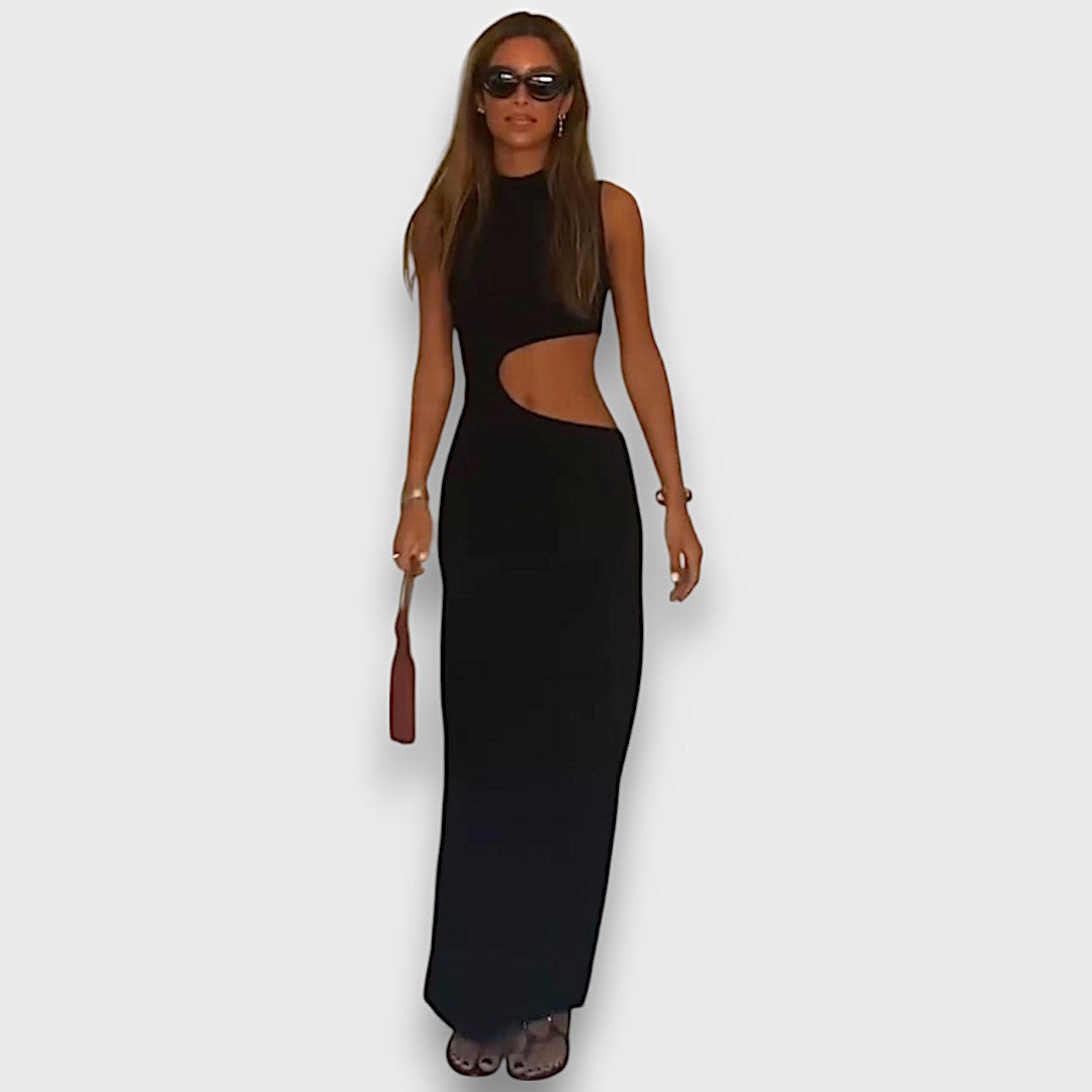 Nathan – Schwarzes Kleid mit Cut-Out